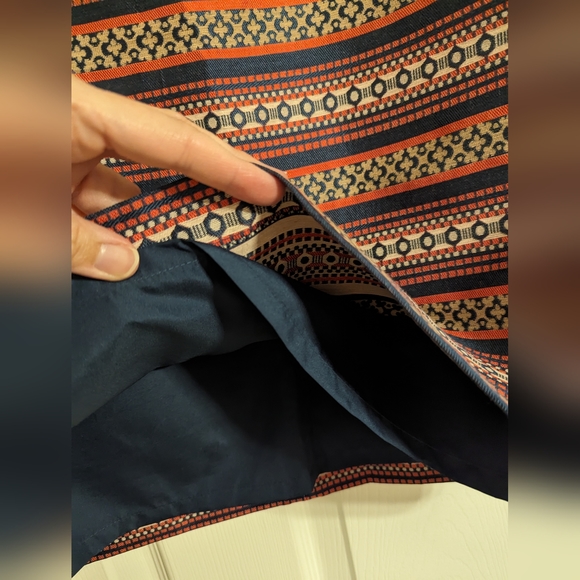 Ann Taylor Loft blue red striped skirt size 16 - Picture 4 of 8